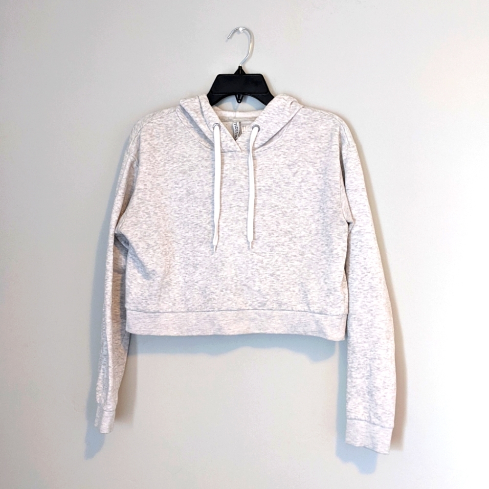 Divided Soft Grey Crop Sweatshirt